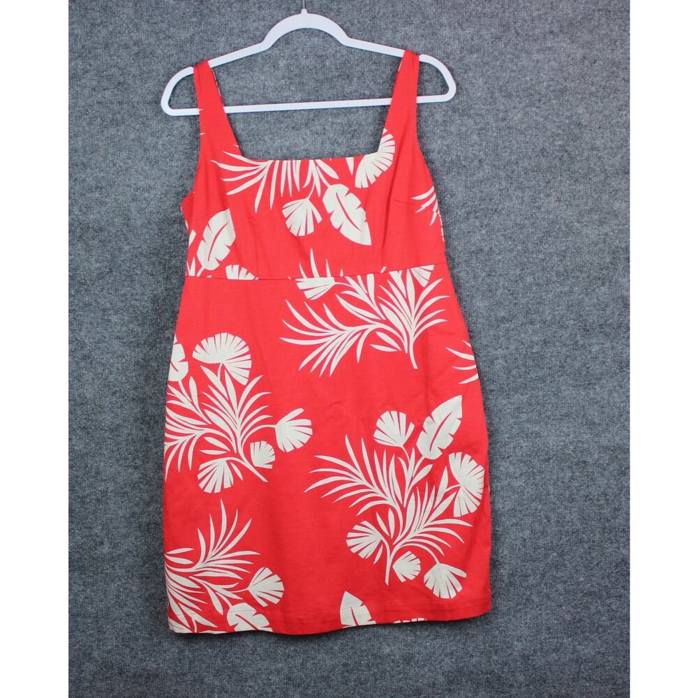 Boden Women Orange and White Cocktail Dress 8P Midi